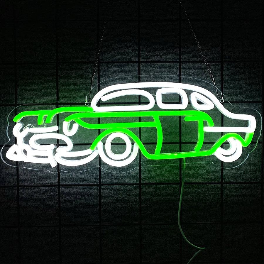 Racing Car LED Neon Wall Sign