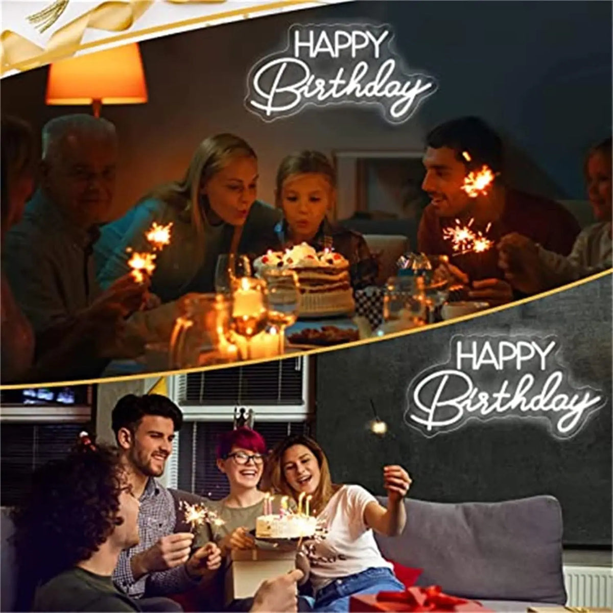 Happy Birthday LED Neon Sign - Rose Red