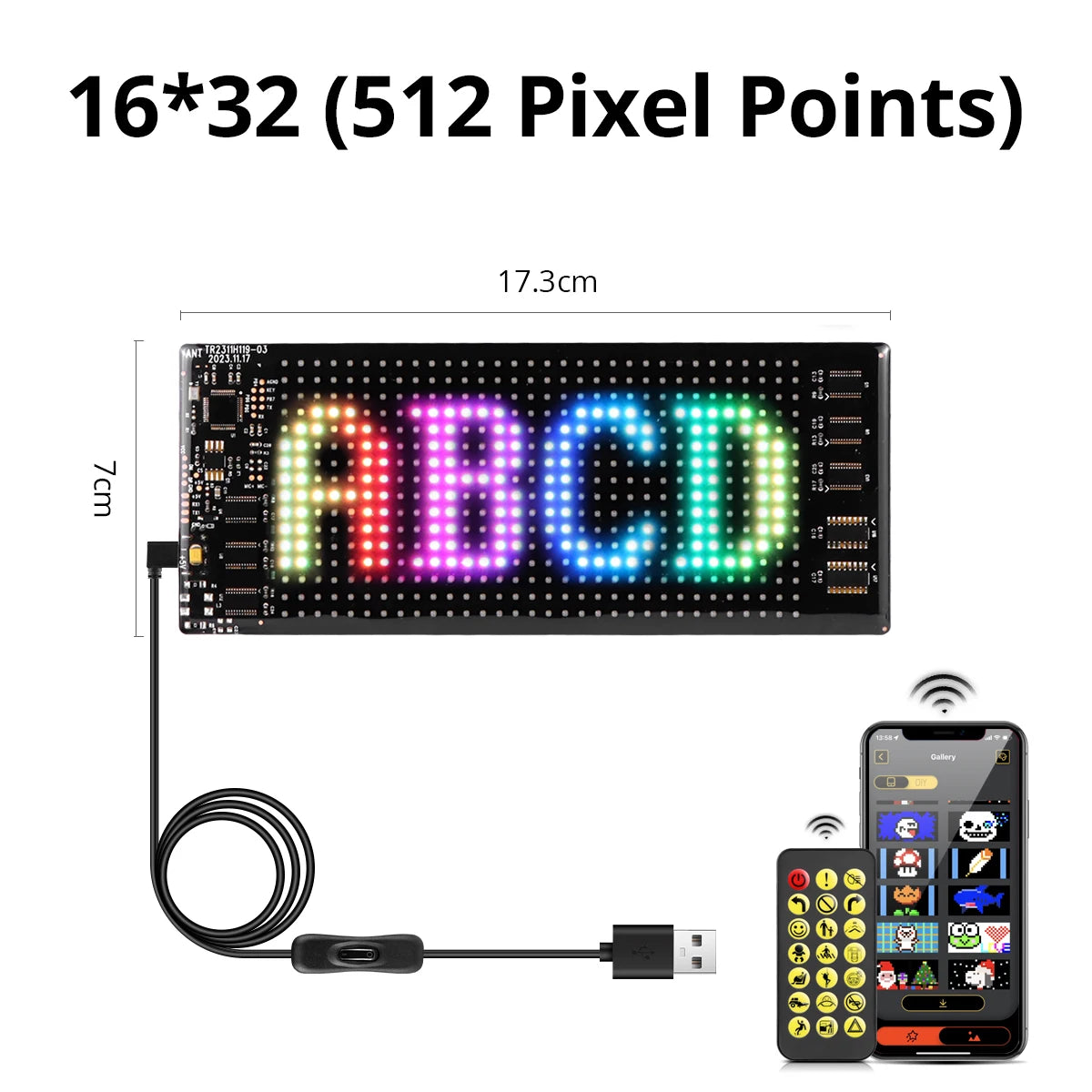 Programmable RGB LED Pixel Sign