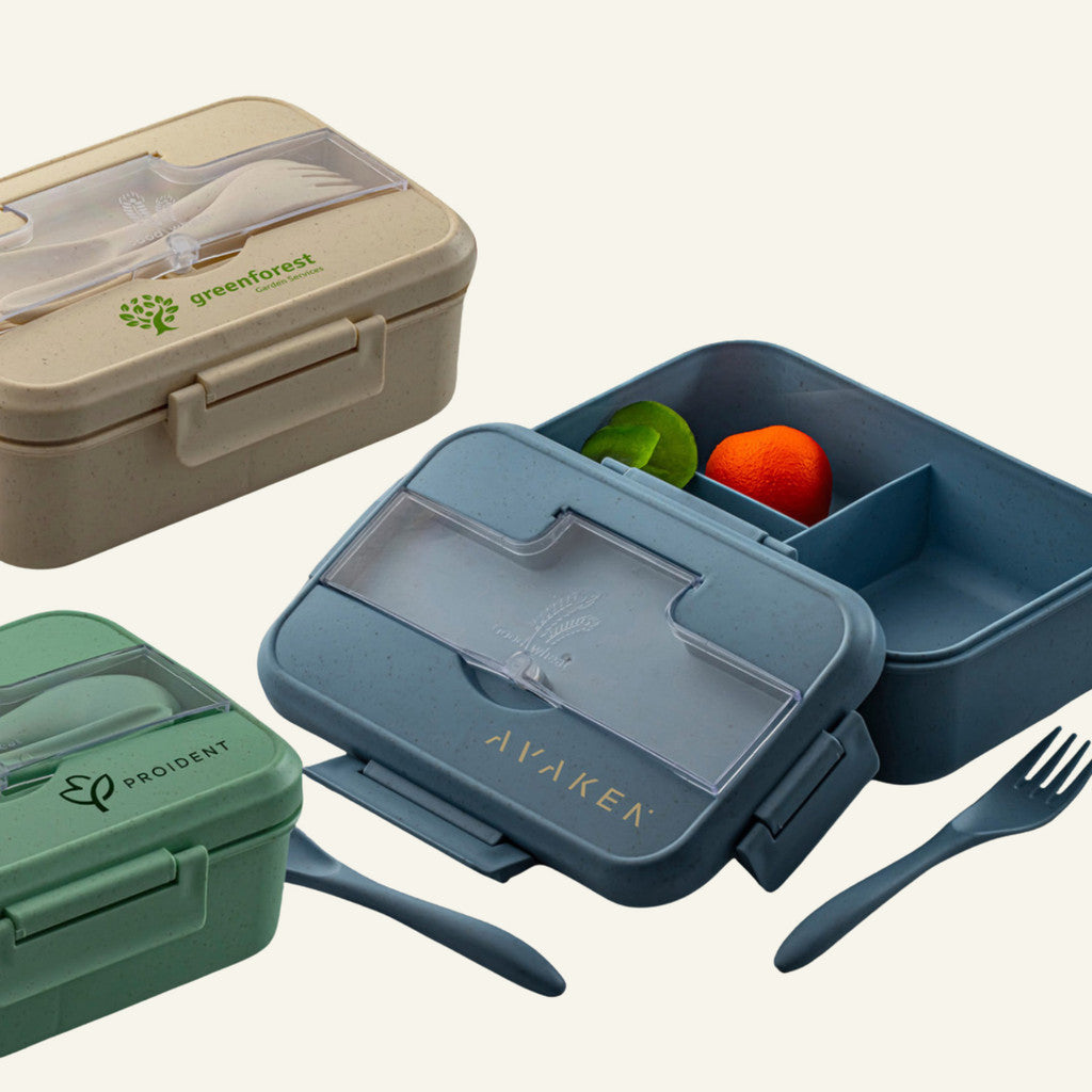 Wheat Straw Lunch Box Set, customizable by National King Signs