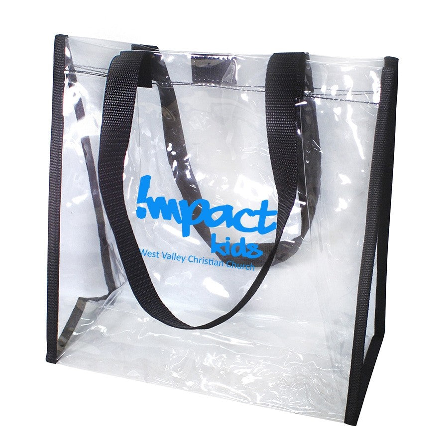 Clear Stadium Tote Bag, customizable by National King Signs