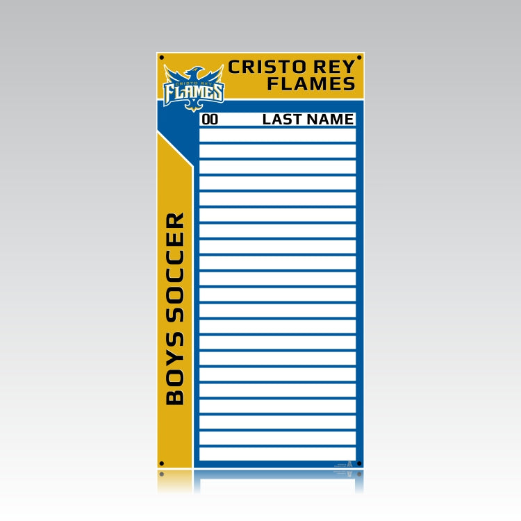Team Roster Board, 48 x 96 Inches, customizable by National King Signs