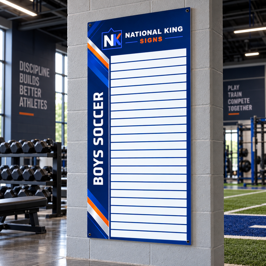 Team Roster Board - 48" x 96" by National King Signs in San Diego