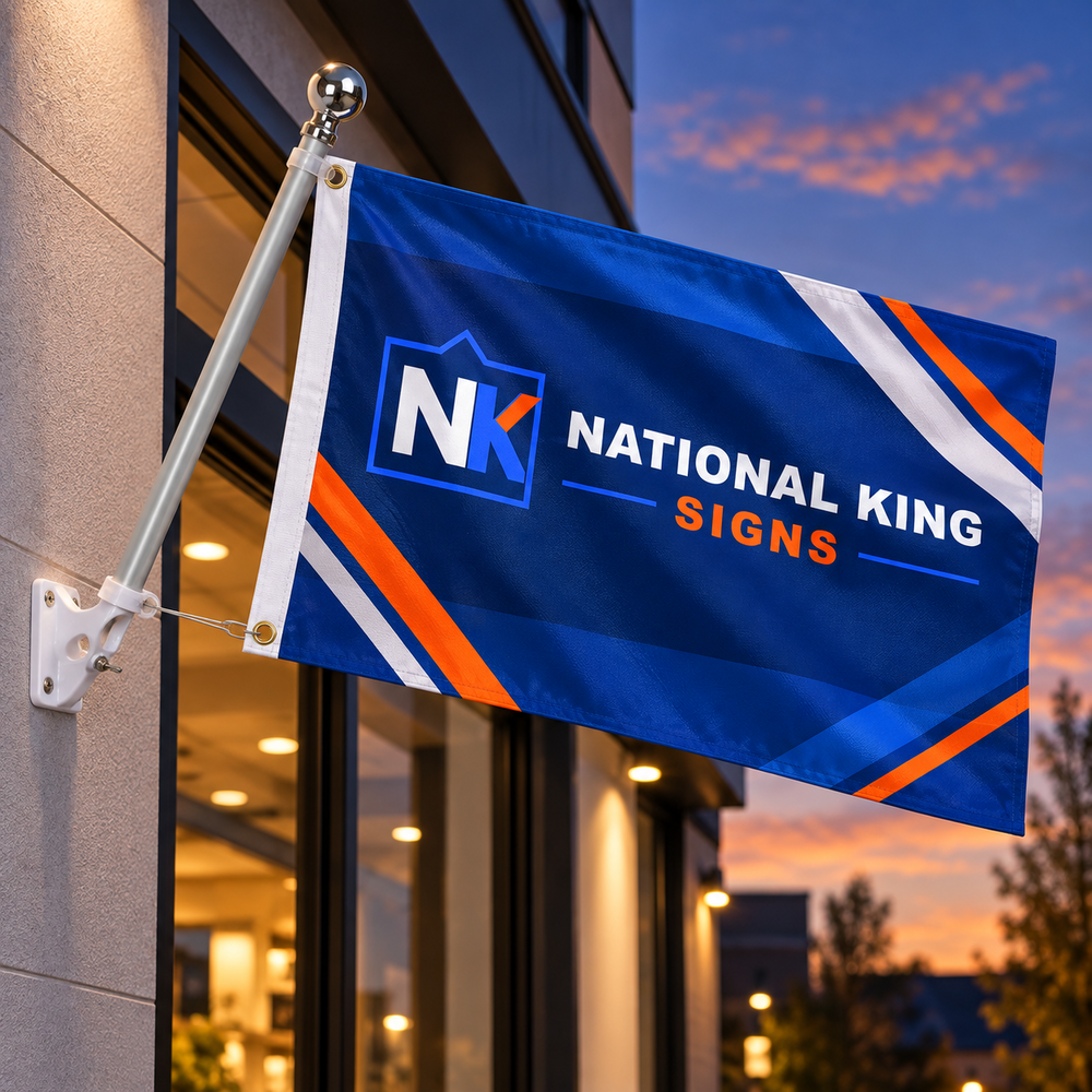 2' x 3' Custom Pole Flag by National King Signs in San Diego
