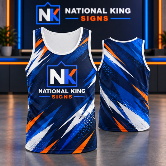 120 GSM Custom Tank Top by National King Signs in San Diego