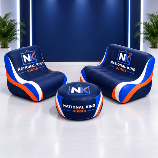 Custom Air Chair / Table by National King Signs in San Diego