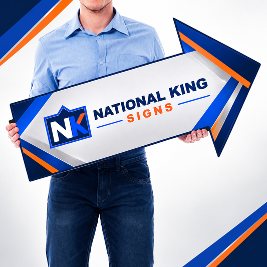 Custom Arrow Spinner Sign by National King Signs in San Diego