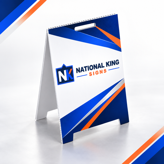 Econo Coroplast A-Frame by National King Signs in San Diego