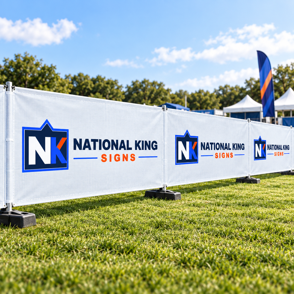Event Fencing 393' x 31.5'' by National King Signs in San Diego