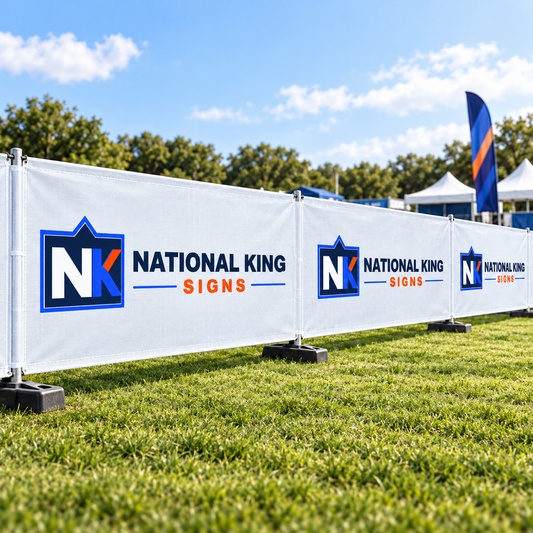 Event Fencing 393' x 31.5'' by National King Signs in San Diego