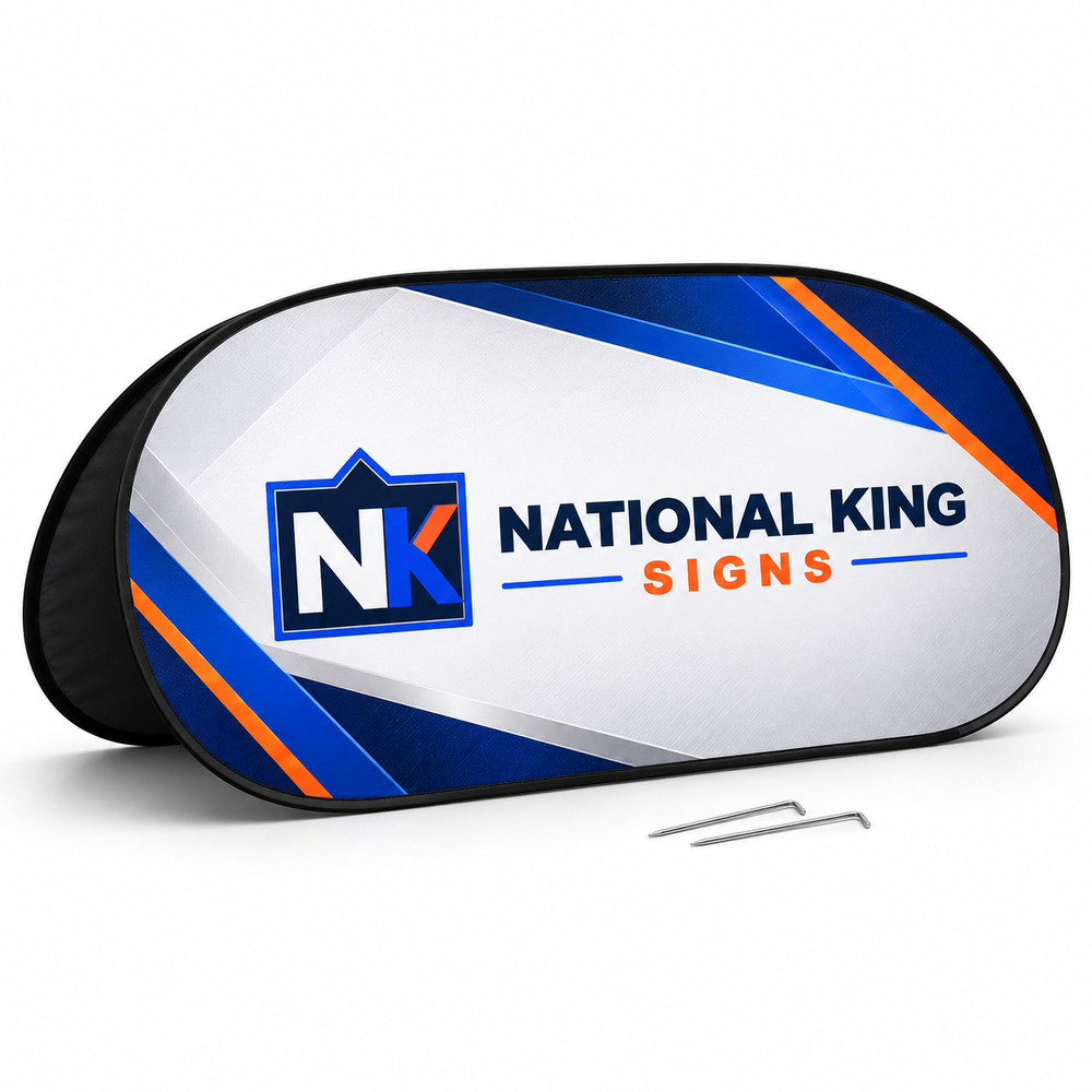 Horizontal Pop Out Banner by National King Signs in San Diego