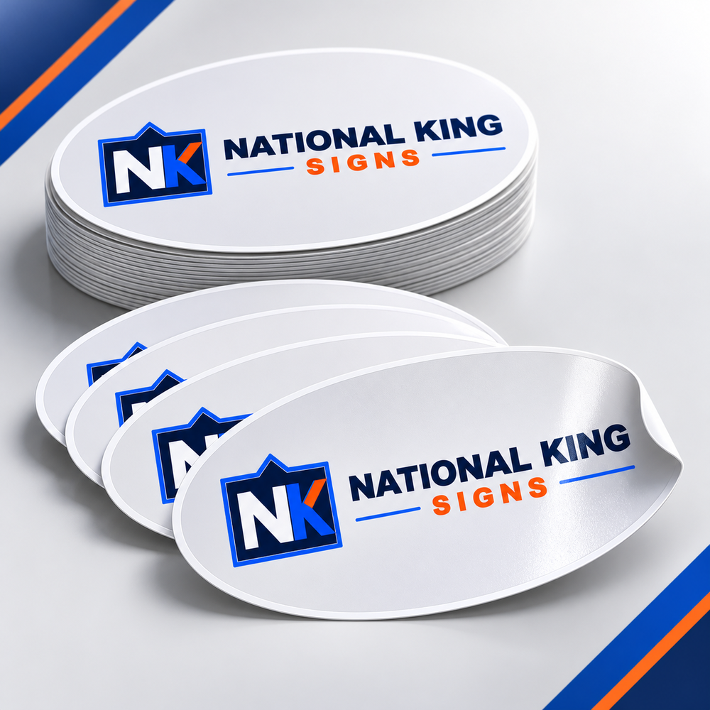 Oval Stickers by National King Signs in San Diego