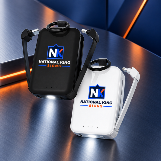 4,000 mAh Power Bank with Flashlight by National King Signs in San Diego