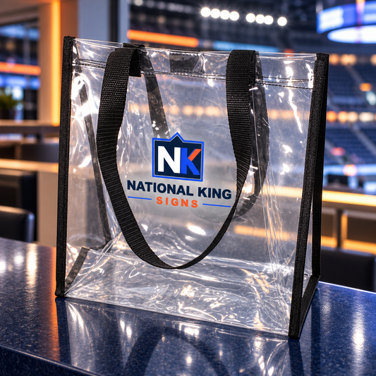 Clear Stadium Tote Bag by National King Signs in San Diego