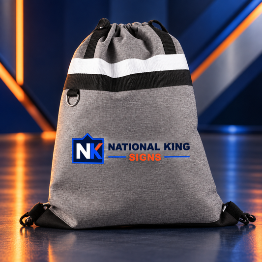reGen RPET Polyester Drawstring Bag by National King Signs in San Diego