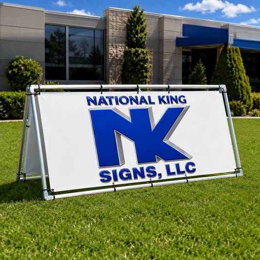 National King Signs branded square cover 1000 x 1000: A-Frame Banner Display