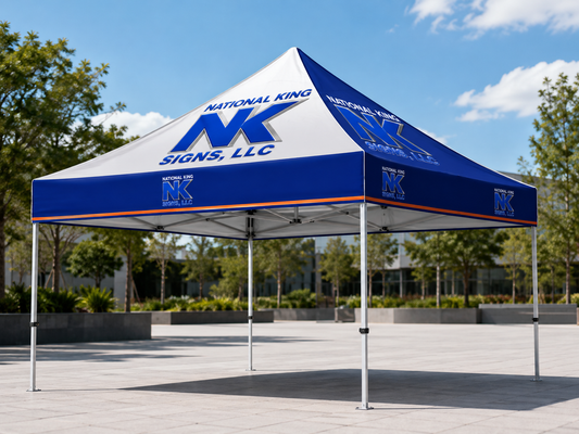 National King Signs AI branded hero 2026-09-06: Premium Aluminum 20' x 20' Tent Kit
