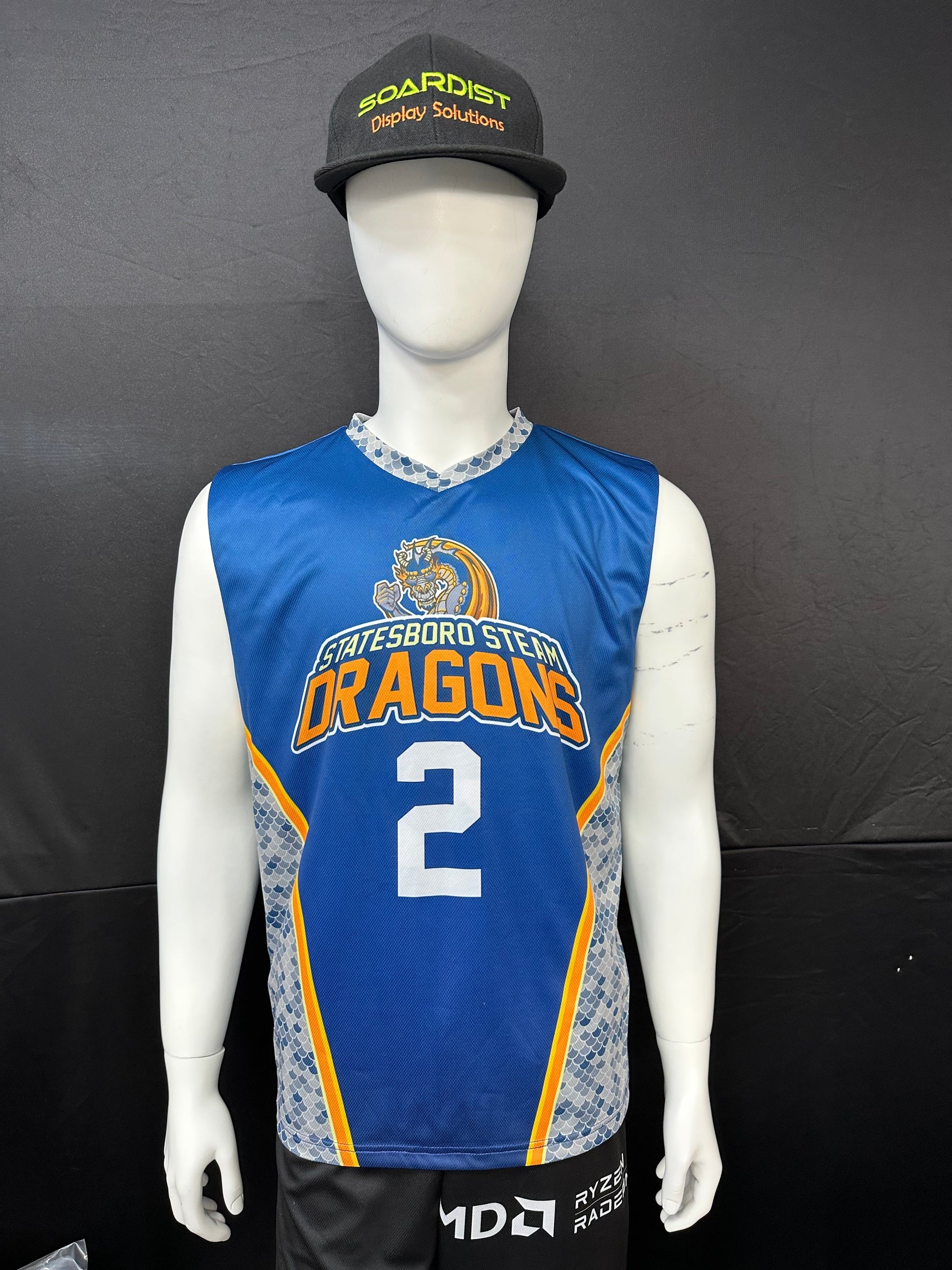 150GSM Mesh Jersey V Neck Sleeveless (Full Dye Sublimation) #500086 – view 2