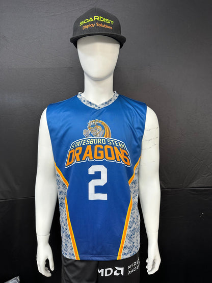 150GSM Mesh Jersey V Neck Sleeveless (Full Dye Sublimation) #500086 – view 2