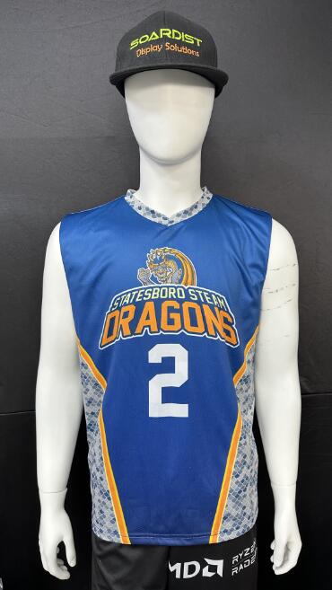 120GSM Milk Silk V Neck Sleeveless (Full Dye Sublimation) #500087 – view 2