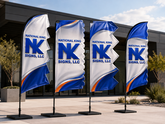 National King Signs AI branded hero 2026-09-06: 3D Festival & Event Flags