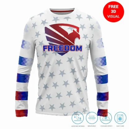 120GSM Milk Silk Long Sleeve Crew Neck (Full Dye Sublimation)#500041