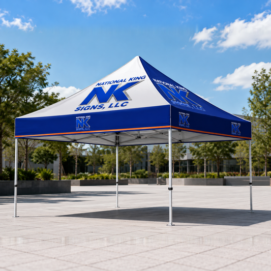 National King Signs branded square cover 1000 x 1000: Premium Aluminum 20' x 20' Tent Kit
