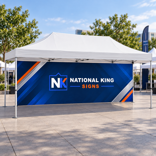 National King Signs square cover 1000 x 1000: 20' Canopy Tent Wall(Dye Sublimated) — batch 07