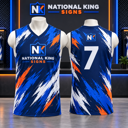 National King Signs square cover 1000 x 1000: 120GSM Milk Silk V Neck Sleeveless (Full Dye Sublimation) #500087 — batch 07
