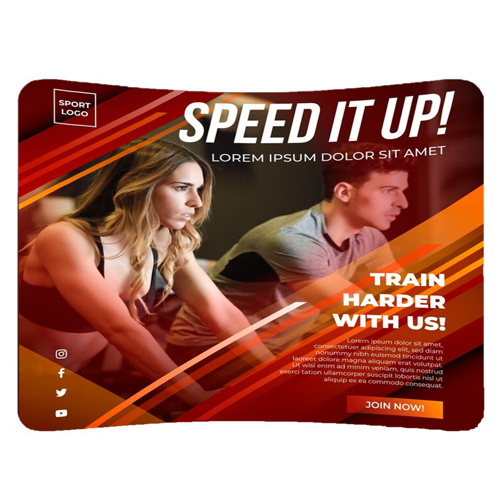 10' Tube Curved Fabric Display, view 2