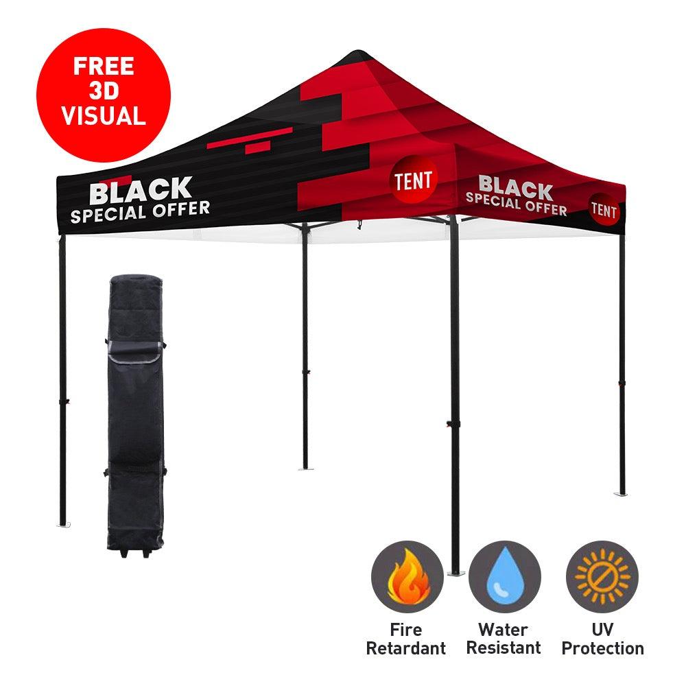 Premium Aluminum (Black)10' Tent Kit (Full-Bleed Dye-Sublimation)17" Valance