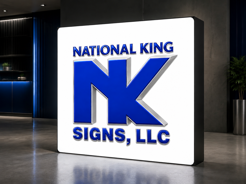 National King Signs AI branded hero 2026-09-06: 8ft SEG Backlit Popup Display
