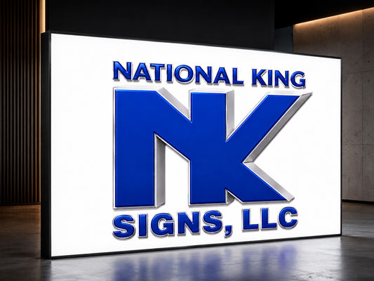 National King Signs AI branded hero 2026-09-06: 10ft SEG Backlit Popup Display