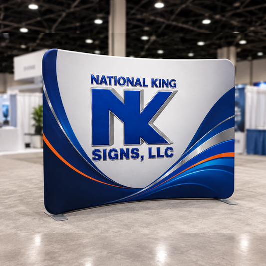 National King Signs square cover 1000 x 1000: 6' Tube Curved Fabric Display — batch 03 v2