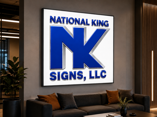 National King Signs AI branded hero 2026-09-06: SEG Wall Art