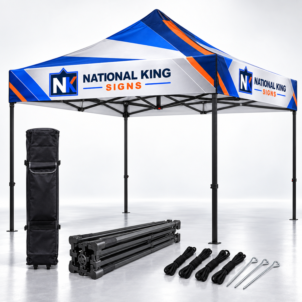 National King Signs square cover 1000 x 1000: 10' Premium Black Aluminum Tent Kit — batch 08