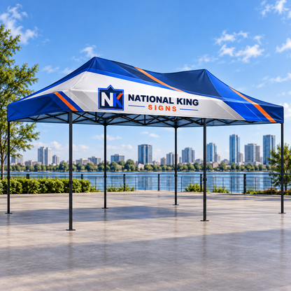 National King Signs square cover 1000 x 1000: 20' Premium Black Aluminum Event Tent — batch 08