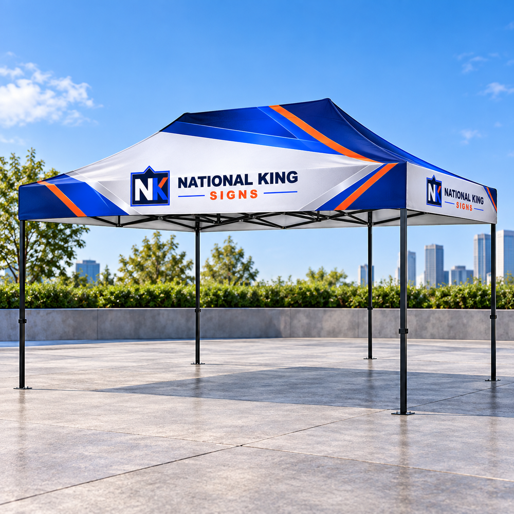 National King Signs square cover 1000 x 1000: 15' Premium Black Aluminum Tent Kit — batch 08