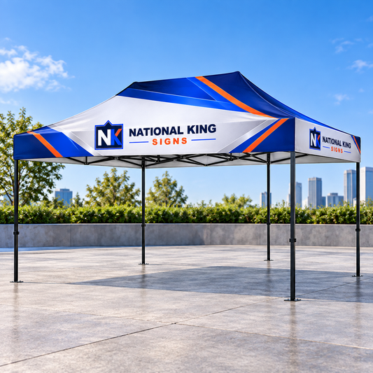 National King Signs square cover 1000 x 1000: 15' Premium Black Aluminum Tent Kit — batch 08
