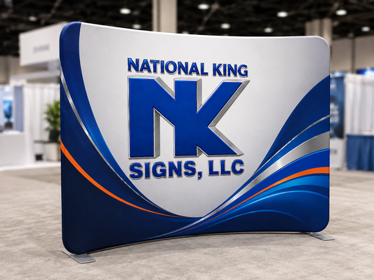 National King Signs AI branded hero 2026-09-06: 6' Tube Curved Fabric Display