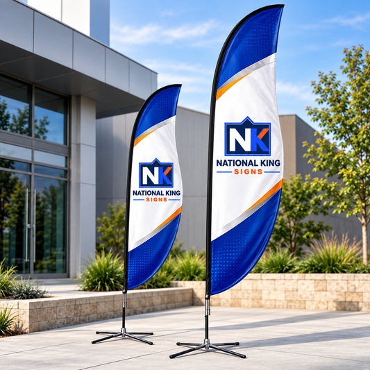 National King Signs square cover 1000 x 1000: Premium Blade Flags — batch 08