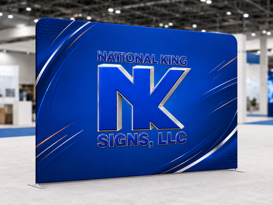 National King Signs AI branded hero 2026-09-06: 8' Tube Straight Fabric Display