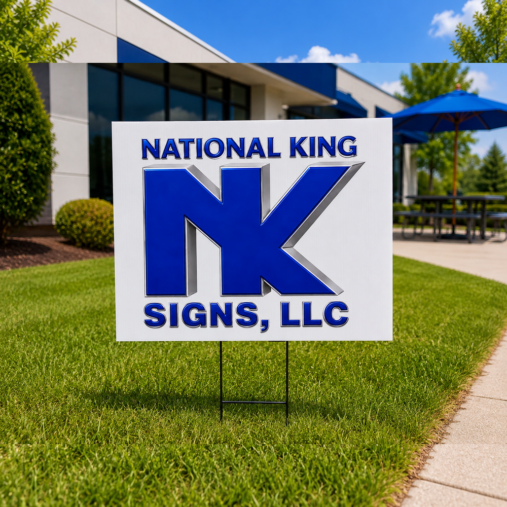 National King Signs square cover 1000 x 1000: Yard Sign and H-Stake — batch 03 v2