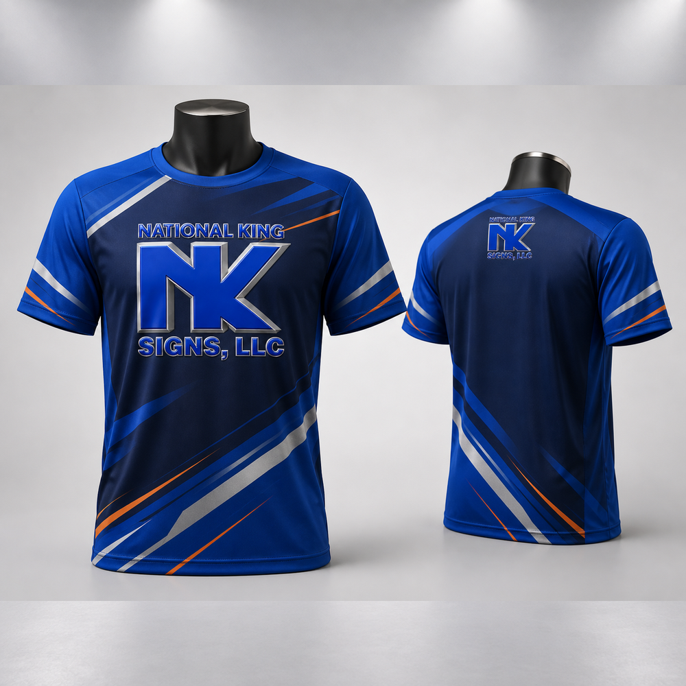 National King Signs square cover 1000 x 1000: 120GSM Milk Silk Short Sleeve Crew Neck (Full Dye Sublimation) #500040 — batch 03 v2