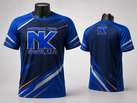 National King Signs AI branded hero 2026-09-06: 120GSM Milk Silk Short Sleeve Crew Neck (Full Dye Sublimation) #500040