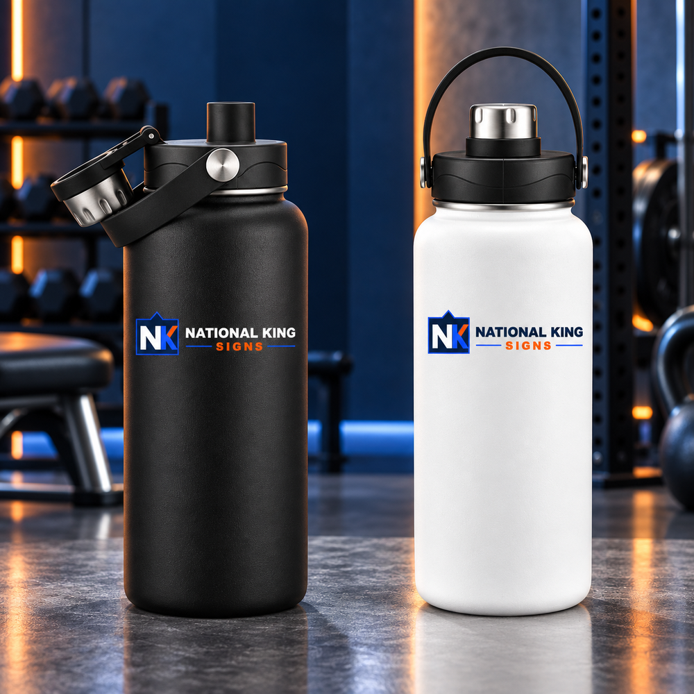 National King Signs square cover 1000 x 1000: 34 Oz Double Wall Tumbler with Capped Sprout — batch 04