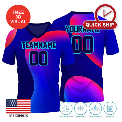 150GSM Mesh Jersey Short Sleeve V Neck (Full Dye Sublimation)#500001