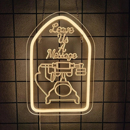 Leave a Message USB LED Neon Sign