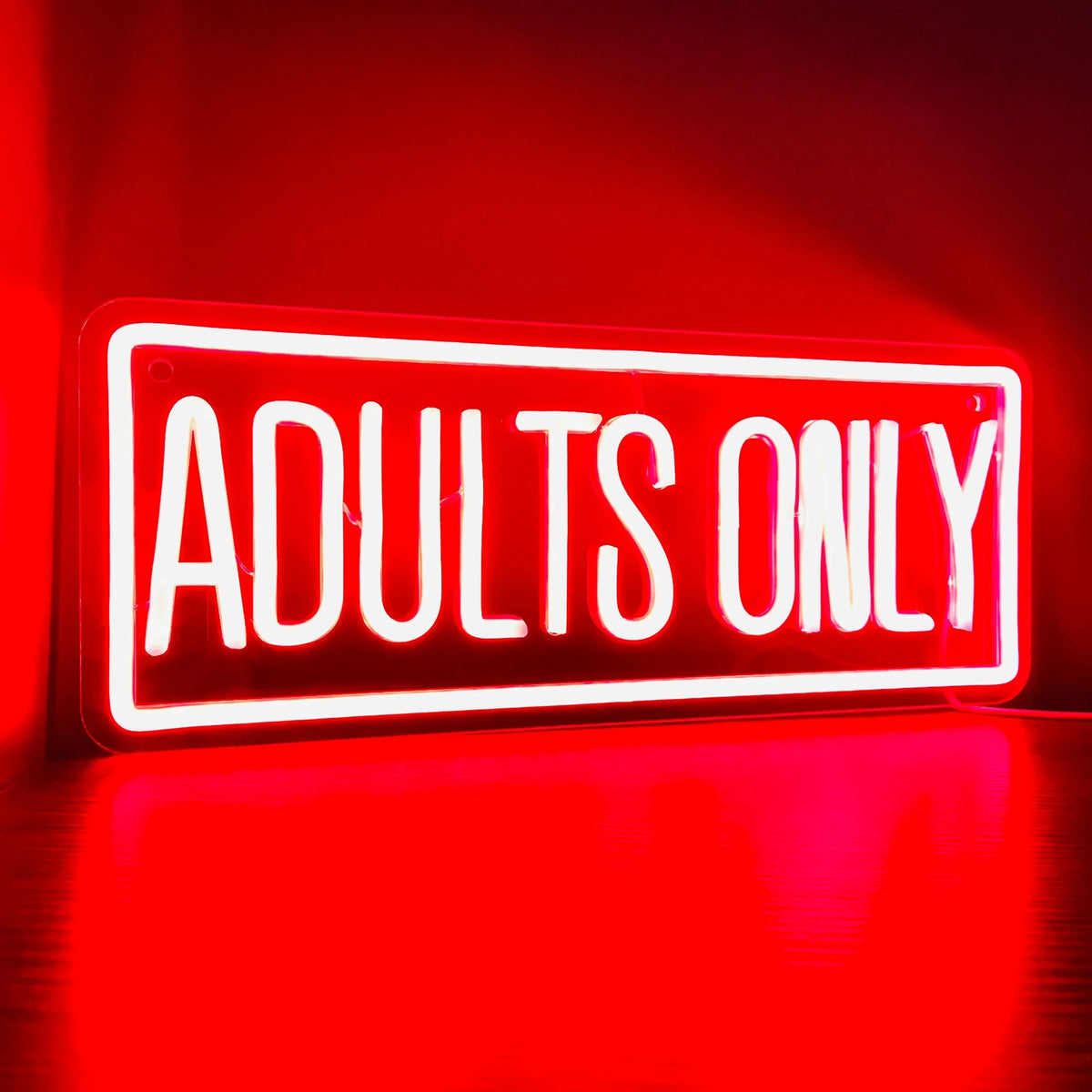Adults Only LED Neon Sign - Red