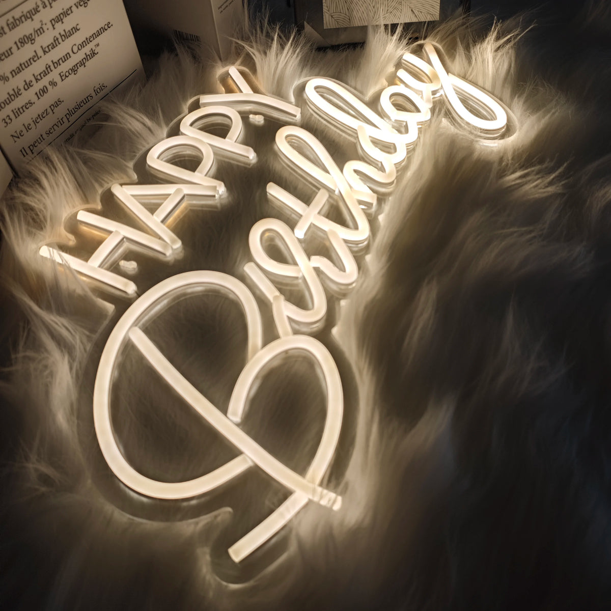 Happy Birthday LED Neon Sign - Rose Red